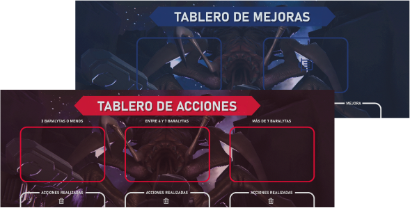 Tableros de acciones y mejoras